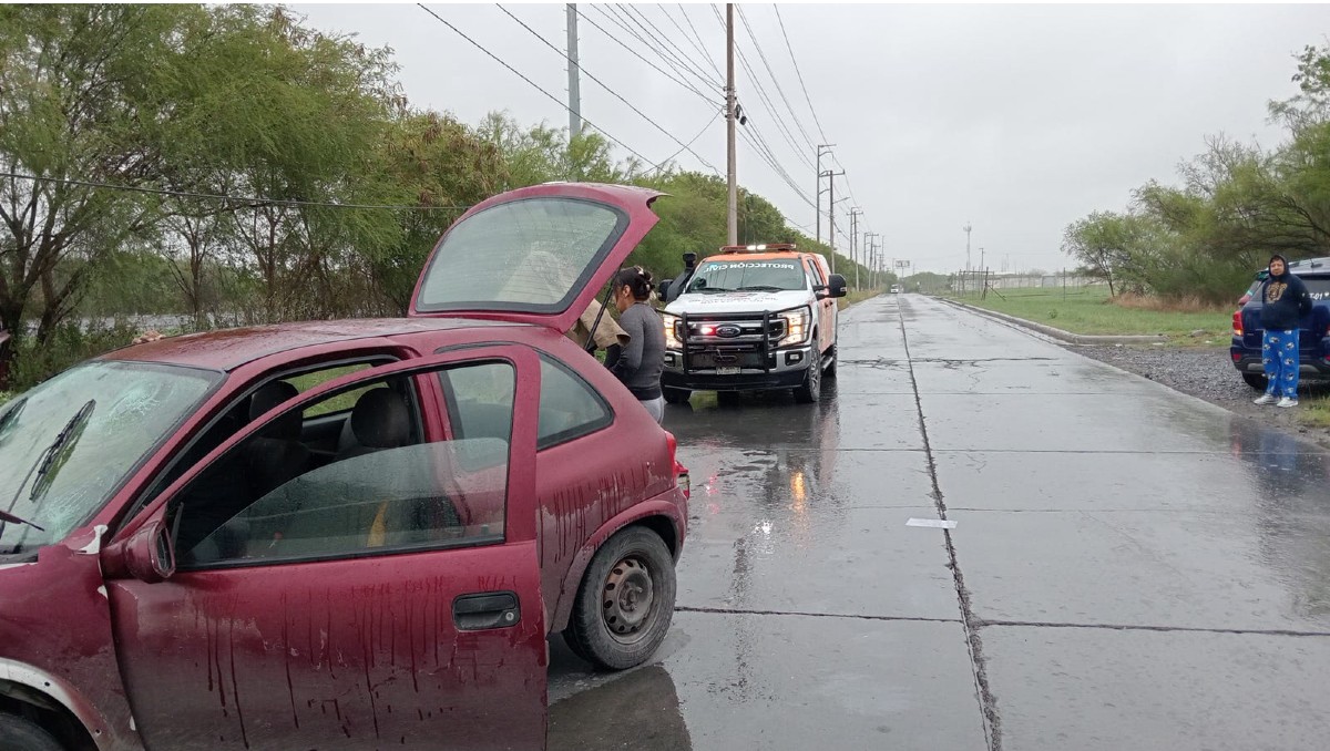 El accidente se reportó  sobre la autopista Reynosa-Monterrey, a la altura de Guadalupe. Foto: Especial