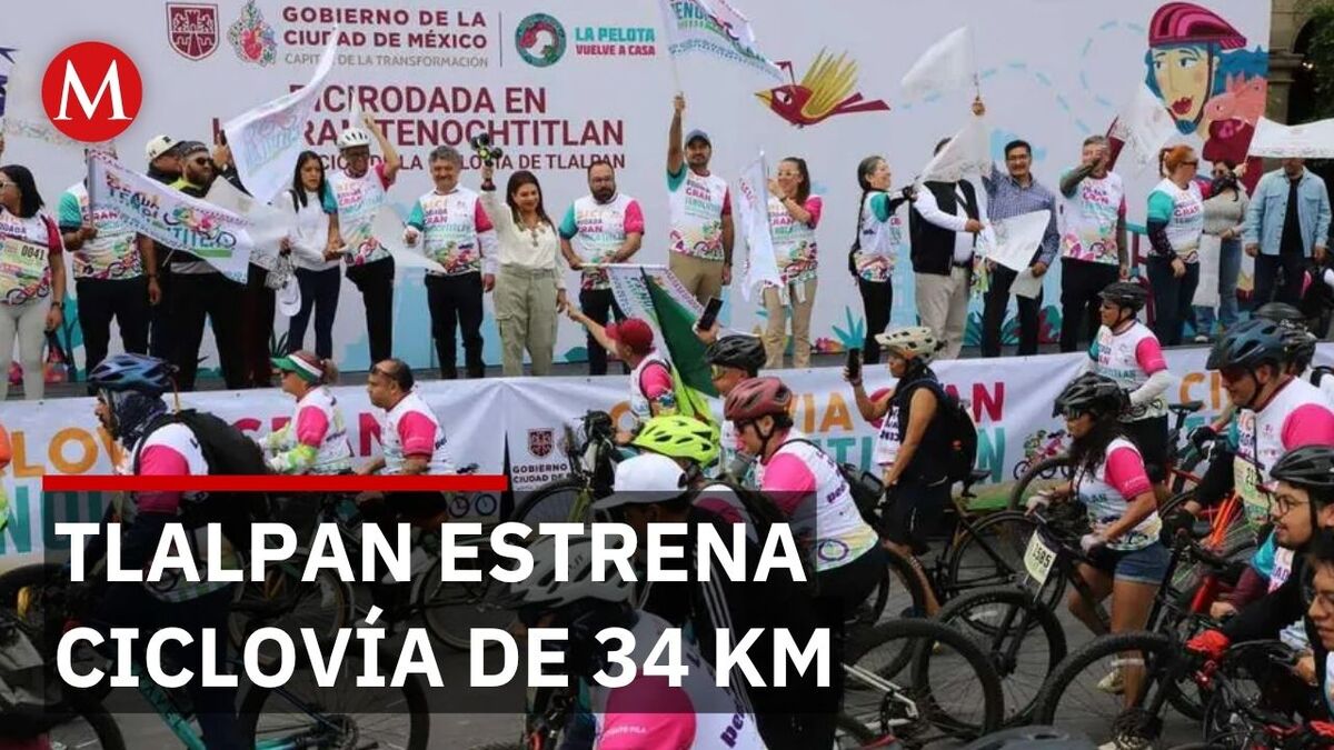 Clara Brugada inaugura ciclovía de 34 km en Calzada de Tlalpan