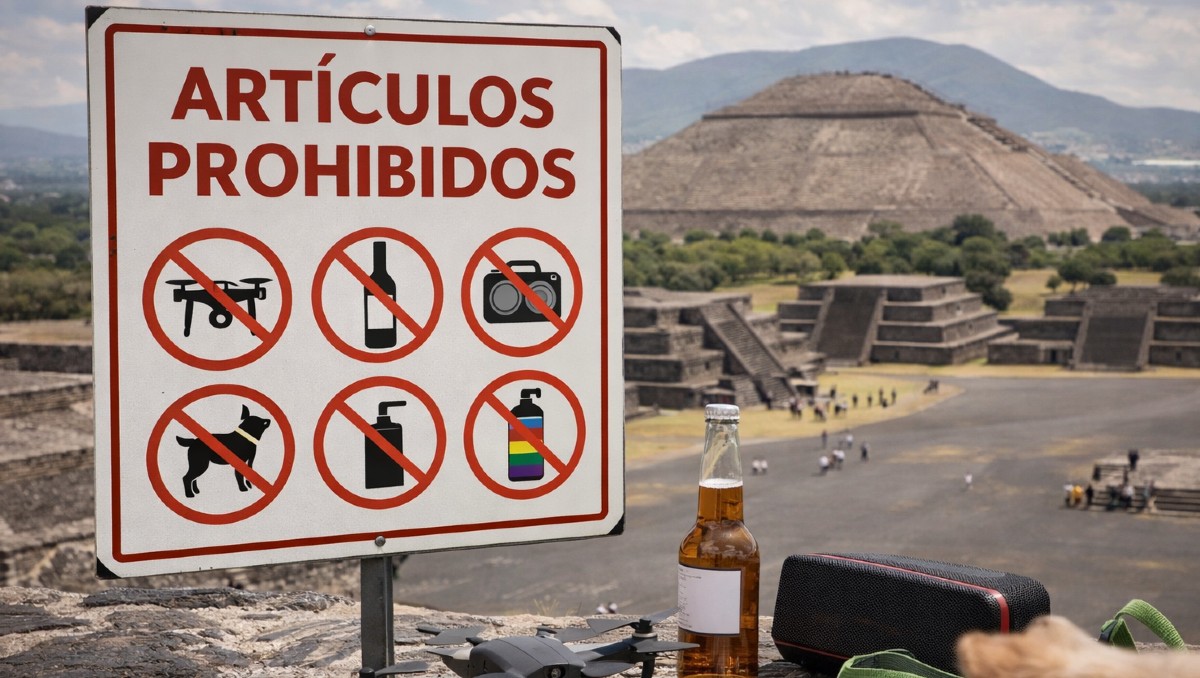 Artículos prohibidos en las pirámides de Teotihuacan | IA DISCOVER