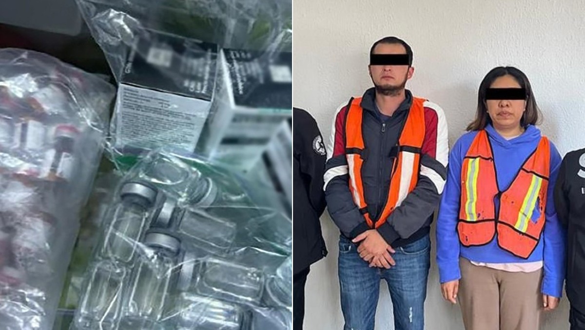 Aseguraron vacunas falsas contra VPH y detuvieron a dos personas en Edomex. | Foto: Gabinete de Seguridad
