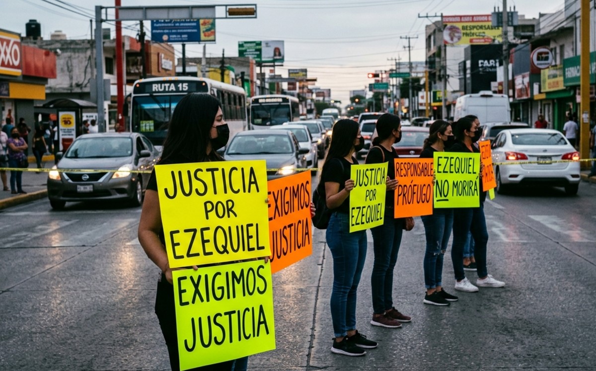 Caso Ezequiel Tampico: viuda amenaza con más bloqueos | Foto ilustrativa generada con IA