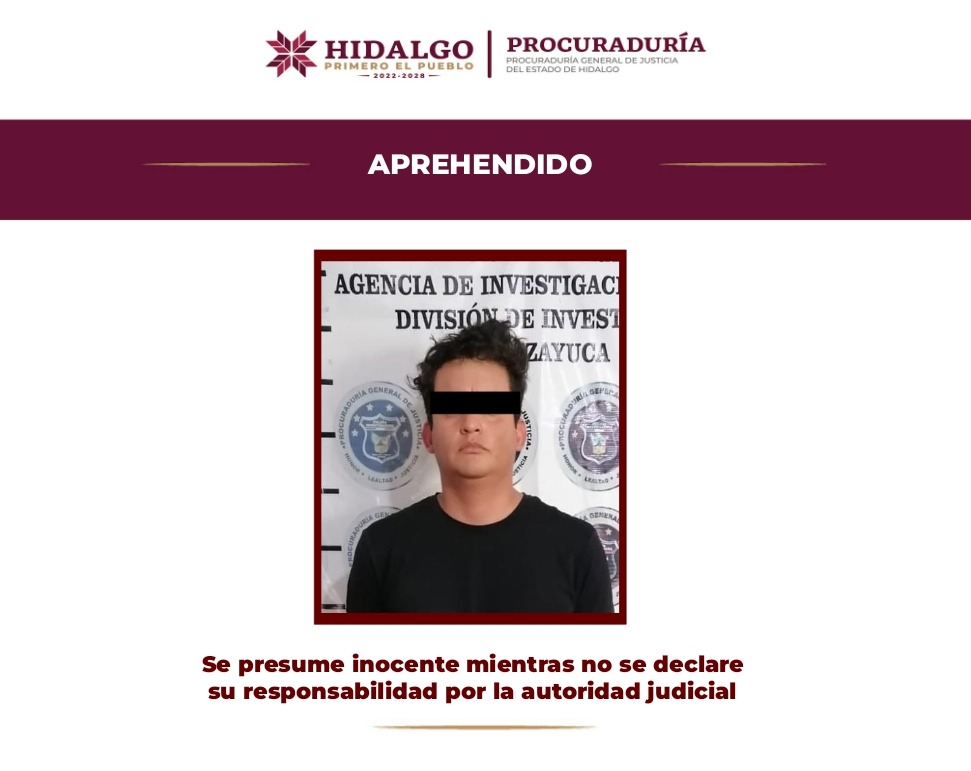 Detienen en Hidalgo a imputado por feminicidio