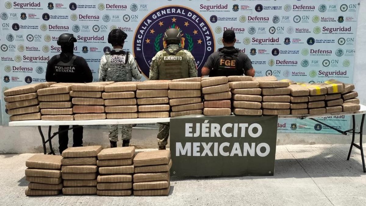 La mariguana asegurada en Acapulco fue puesta a disposición del Ministerio Público. | Foto: Fiscalía de Guerrero