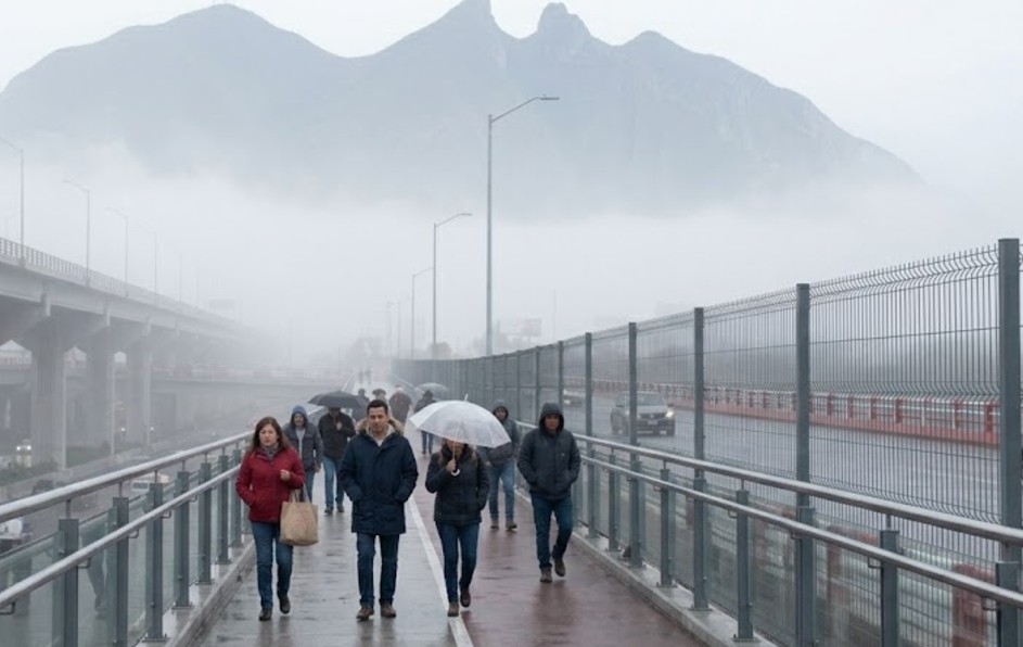 Para este martes en Monterrey se espera un amanecer nublado, con llovizna, neblina y una temperatura mínima de 15 grados. | Gemini
