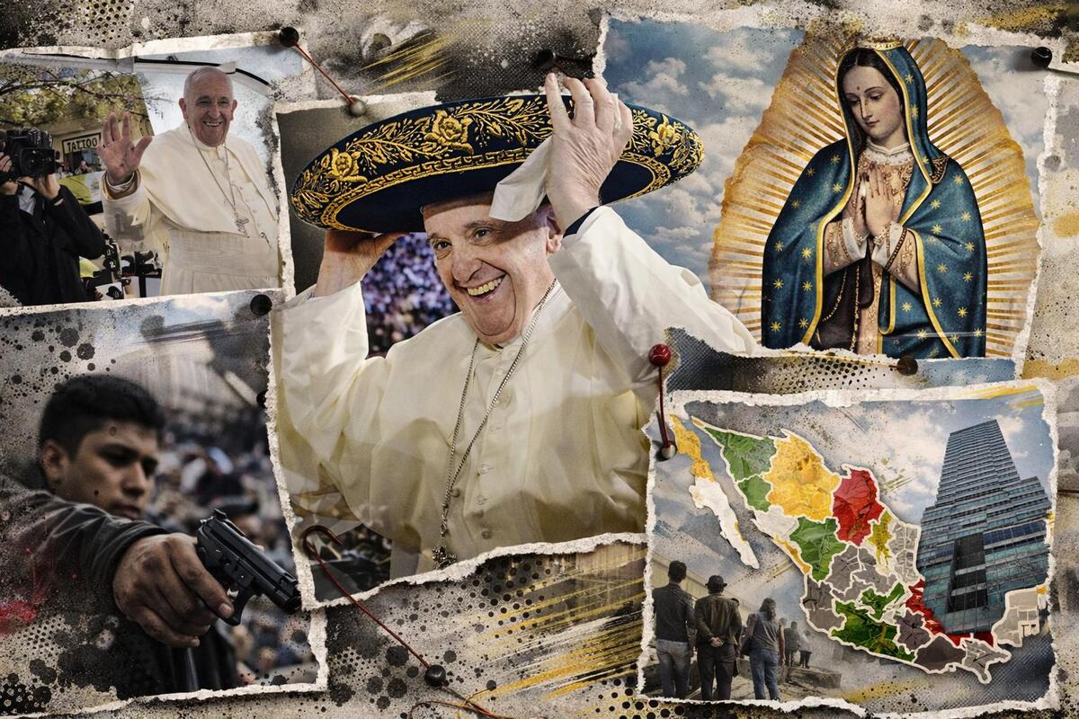 Papa Francisco habló sobre varias problemáticas país durante su visita a México en 2026 (Creada por Rafael Mejía con IA).