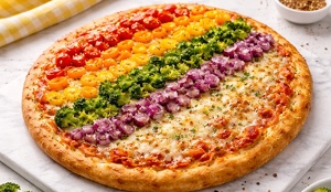 Pizza de arcoíris con verdura para este Día del Niño | IA DISCOVER