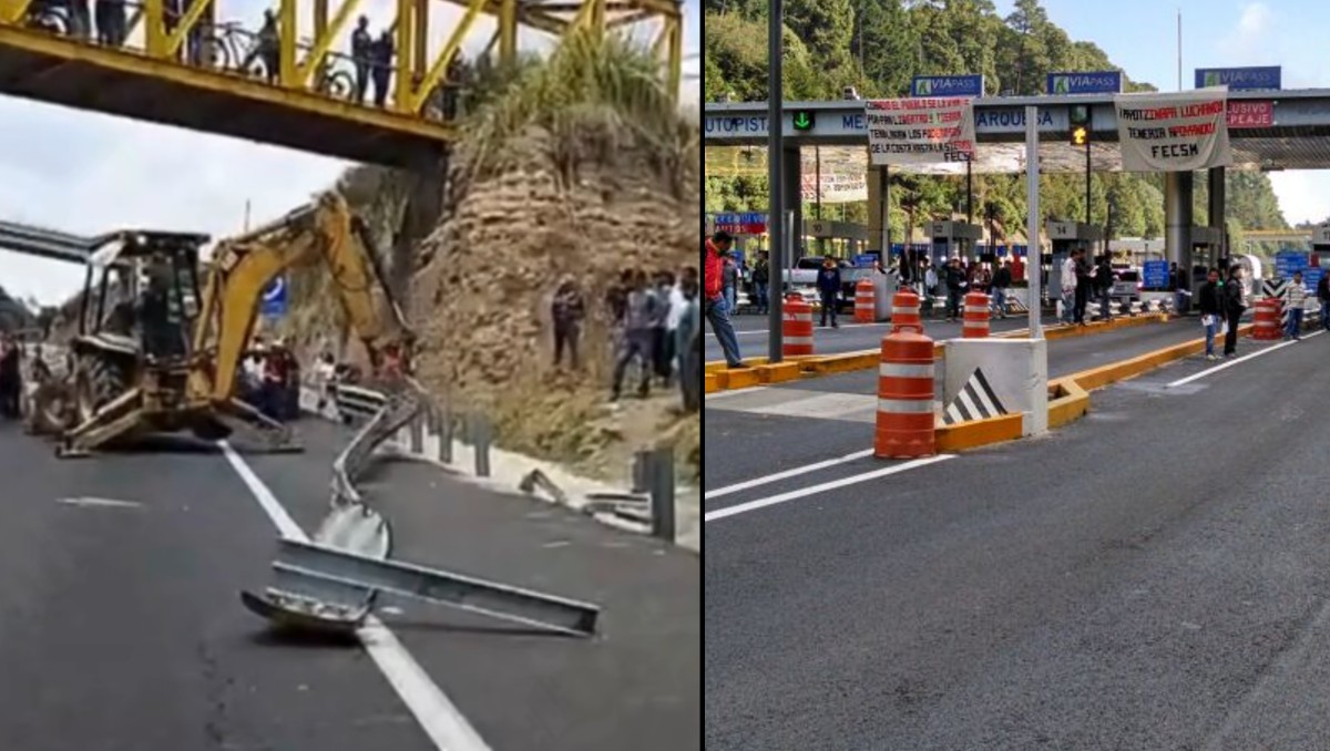 Se registra un bloqueo total en la autopista Naucalpan-Toluca hoy 20d e abril | Captura de pantalla/Archivo