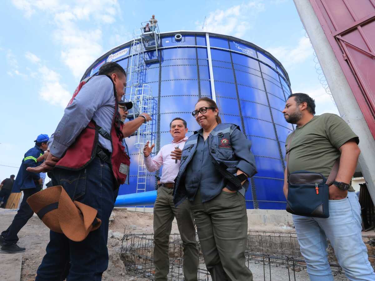 Azucena Cisneros supervisa avances del Tanque Maestro y el Sendero Seguro en Ecatepec. | Especial