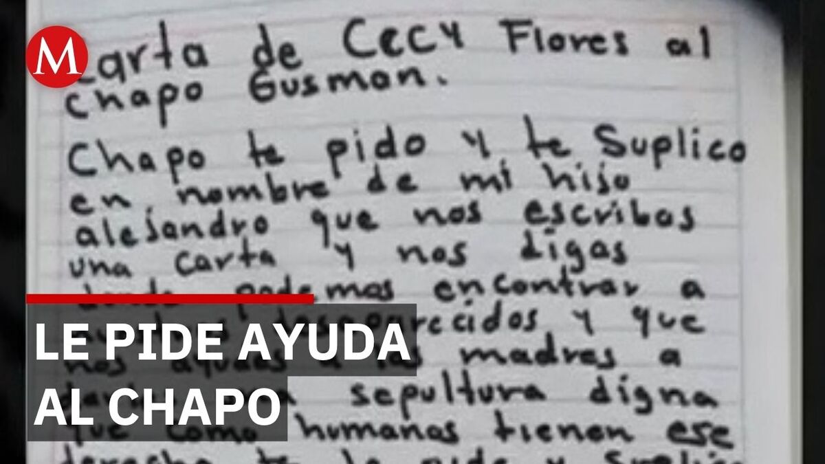 Cecilia Flores pide ayuda a 'El Chapo' Guzmán para encontrar a su hijo desaparecido
