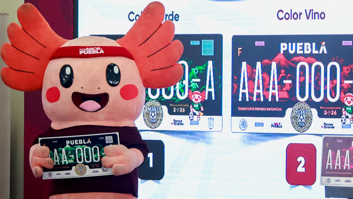 Gobierno de Puebla presenta placas vehiculares por Mundial 2026 | Agencia Es Imagen