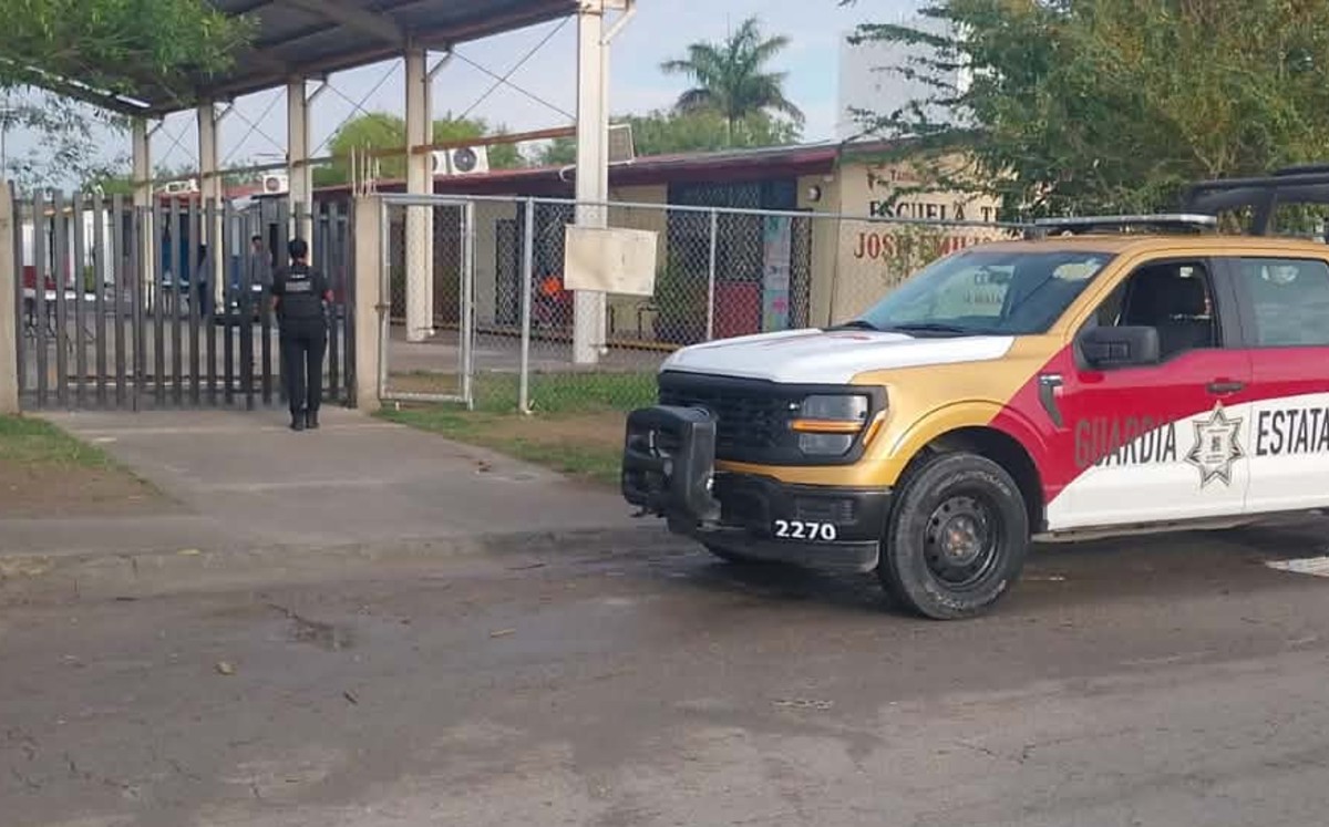 Guardia Estatal refuerza presencia en plantel de Matamoros ante amenazas digitales.