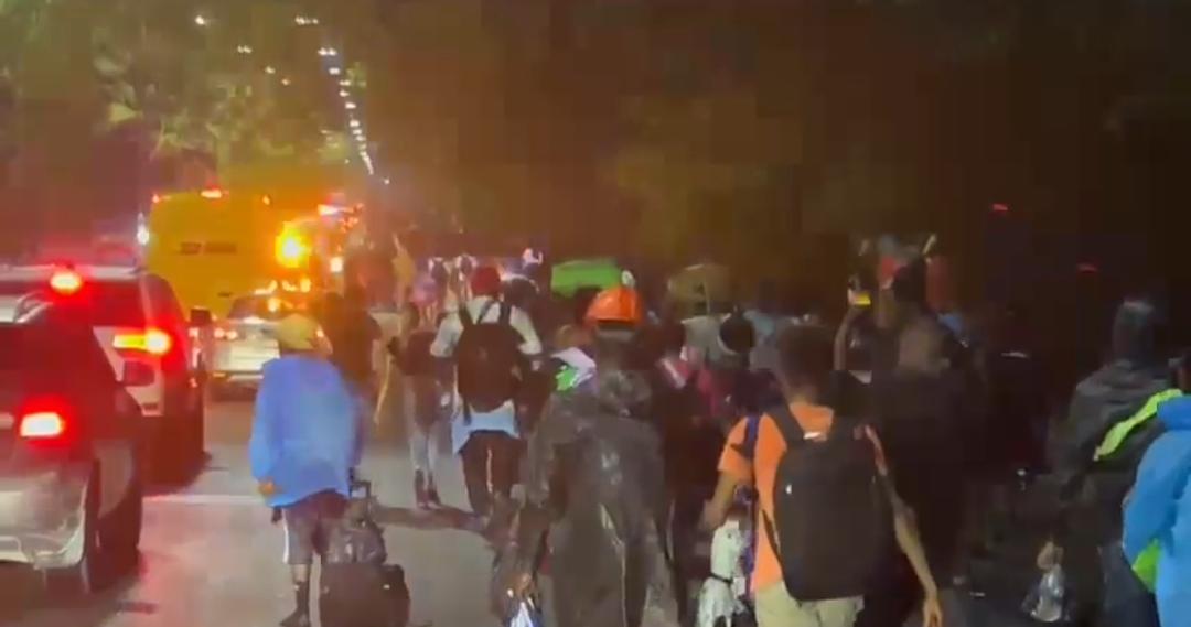 La caravana está conformada en su mayoría por personas de Haití.