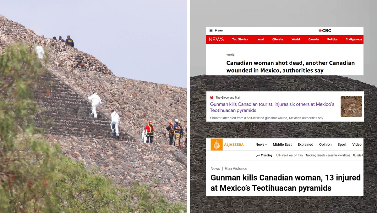 La noticia sobre la balacera en Teotihuacán fue retomada por medios internacionales | Foto: Especial