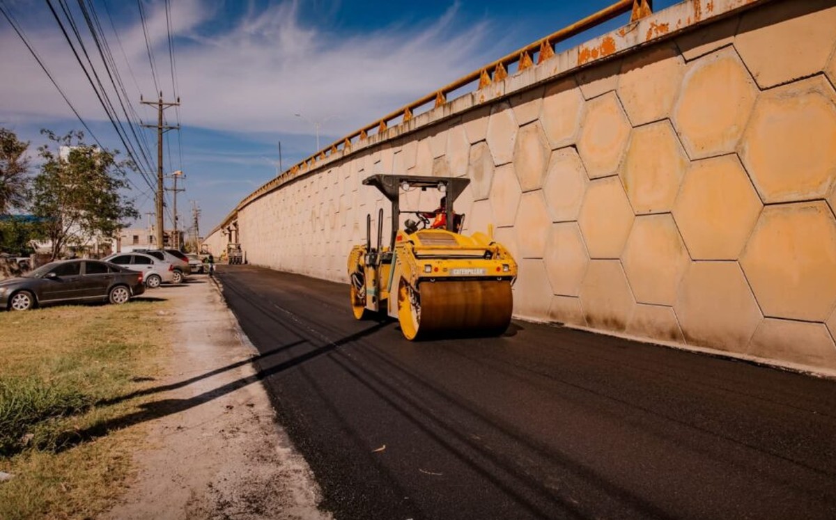 Trabajos de rehabilitación de pavimentación en carretera hacia Reynosa. | Gobierno de Matamoros