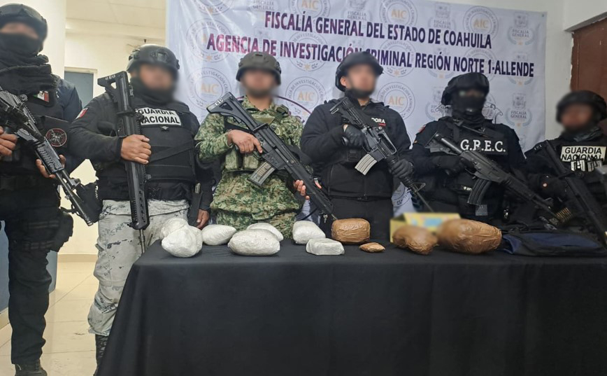 En Allende, aseguraron seis kilos de metanfetamina, dosis de cocaína y dos kilos de mariguana. | Especial