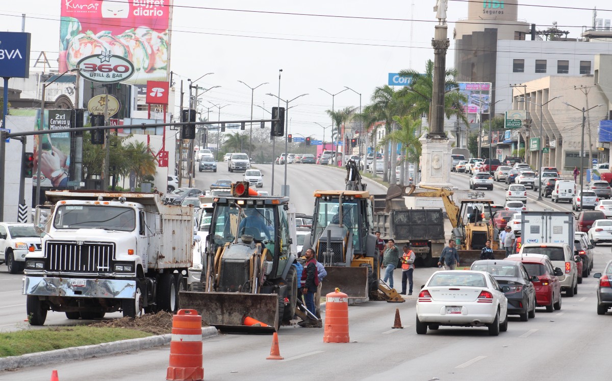 Anuncian cierre parcial en Avenida Hidalgo de Tampico. | Yazmín Sánchez