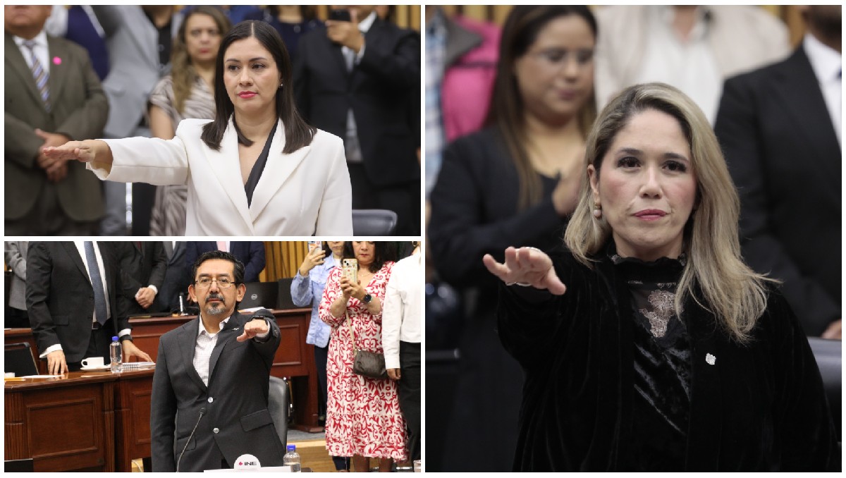 Los tres nuevos consejeros rindieron protesta ante el Consejo General del INE. | Foto: X