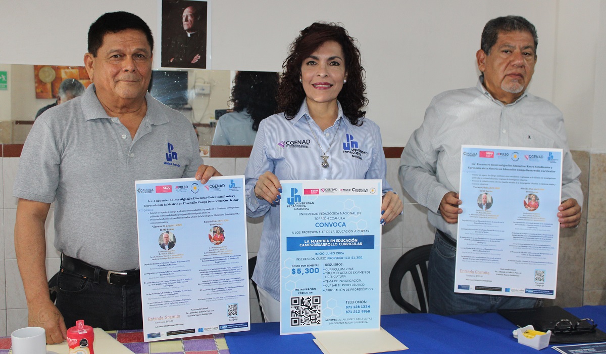 Felipe de Jesús Perales Mejía, María Elena Valadez Mena y José Luis Anzures García. (Claudia Luévano)