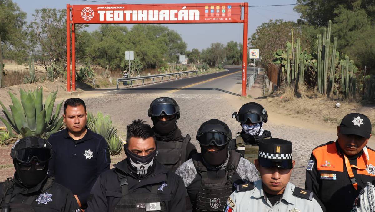 Inicia operativo por reapertura de las Pirámides de Teotihuacan. Foto: (Especial)