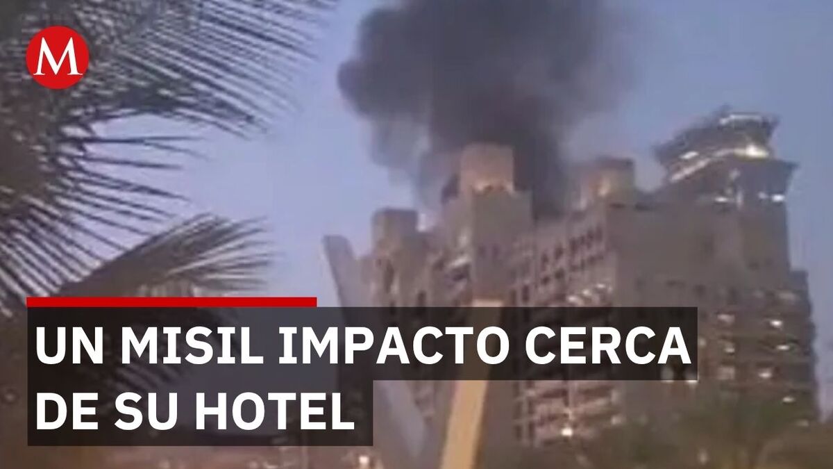 Restos de misiles impactan zona turística de Dubái