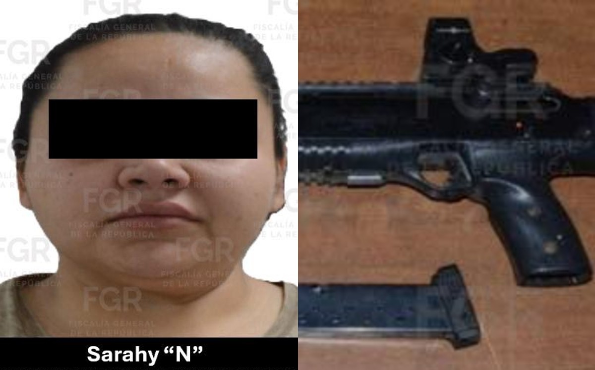 Sarahy "N" portaba con un arma y cargador lo que derivó a su detención en Miguel Alemán, Tamaulipas. | FGR