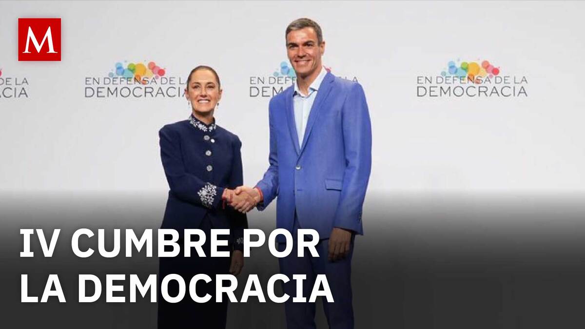 Sheinbaum participa en la IV Cumbre en Defensa de la Democracia en Barcelona