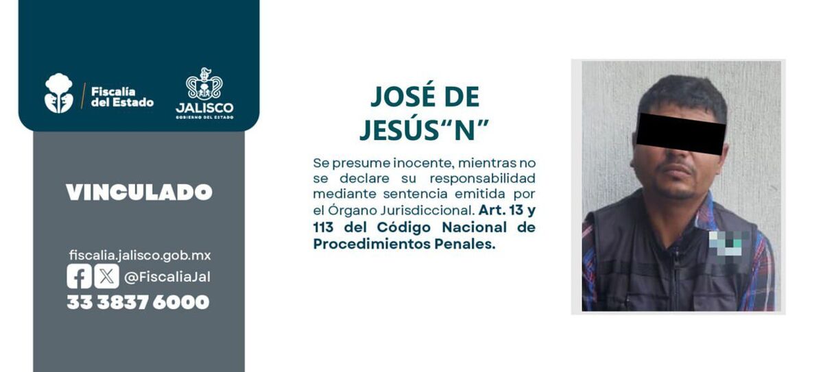 Vinculan a proceso a José de Jesús “N”. (Cortesía)