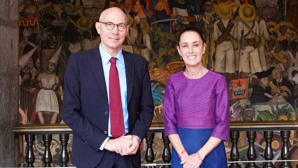 Claudia Sheinbaum se reúne con Alto Comisionado de la ONU. | Foto: X @Claudiashein