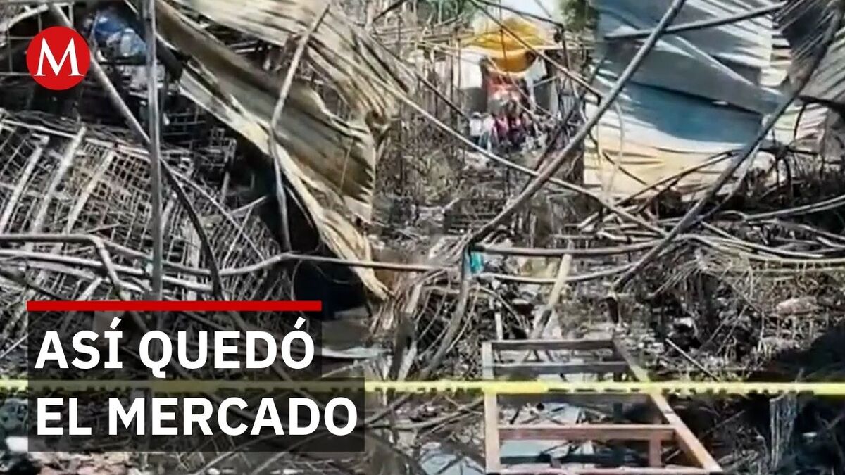 Incendio en Mercado de Sonora fue controlado tras 8 horas reportan 100 locales afectados
