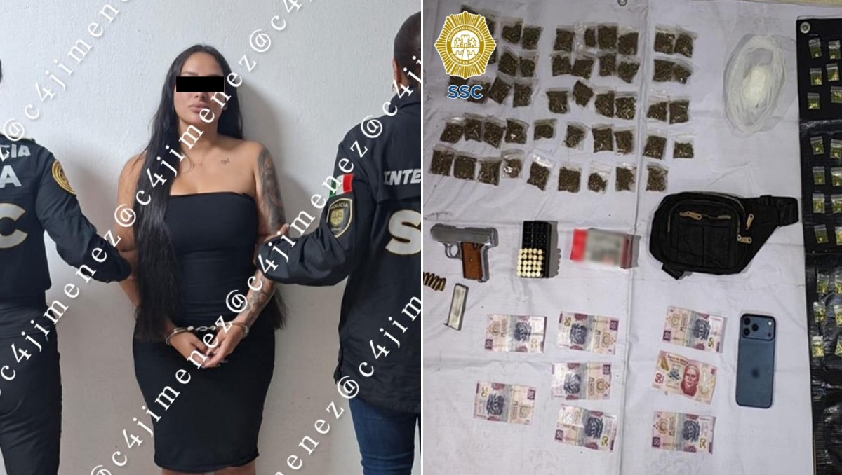 Paulina 'N', identificada como novia de 'El Galletas', fue detenida en Iztapalapa. | Foto: Especial