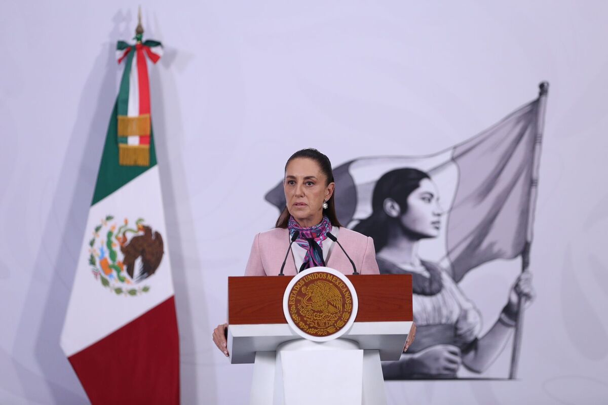 La Presidenta durante la conferencia de prensa matutina. | Foto: Ariana Pérez