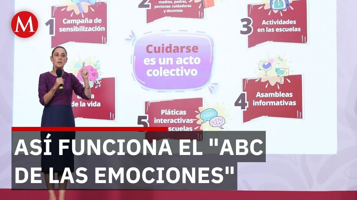 Sheinbaum presenta estrategia nacional 'ABC de las emociones'