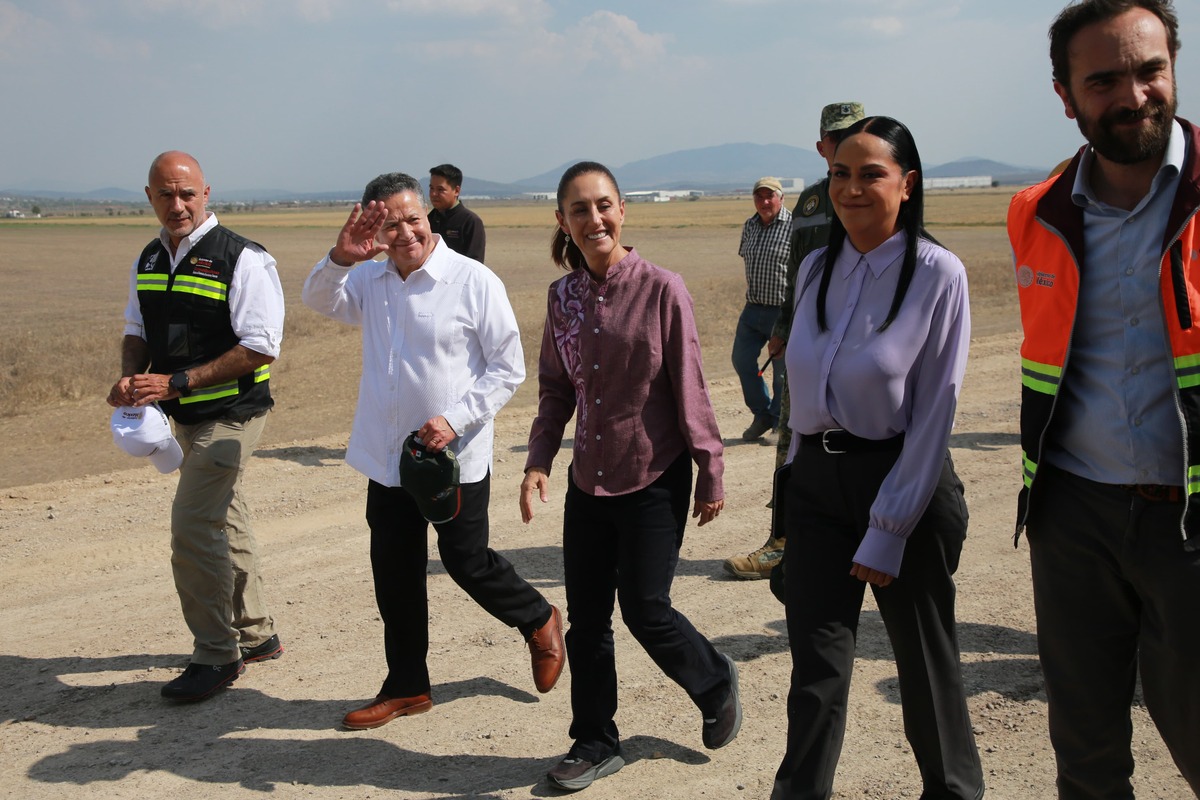 Claudia Sheinbaum supervisa construcción del tren AIFA-Pachuca. (Jorge Sánchez)