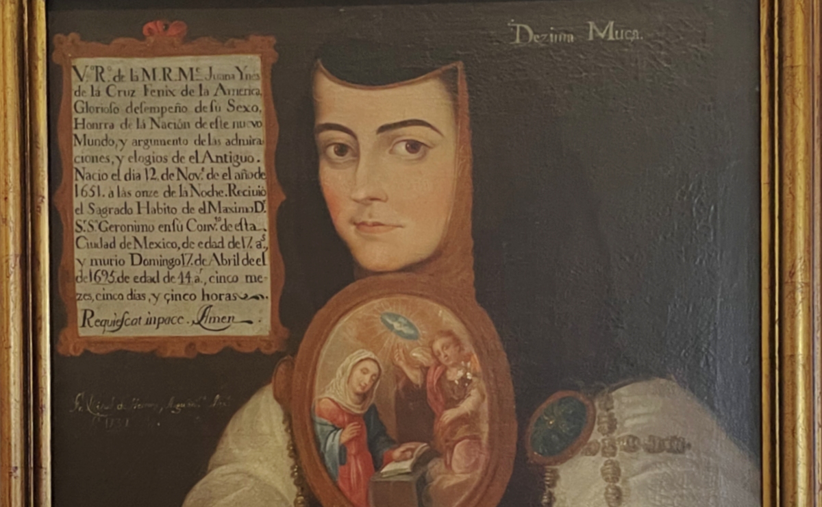 Fray Miguel de Herrera, ‘Sor Juana Inés de la Cruz’ (detalle), 1792. (Foto: Ana Quintanilla)