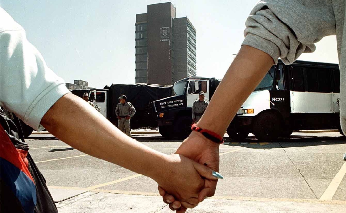 Imagen de la huelga en la UNAM de 1999-2000. (Cuartoscuro)