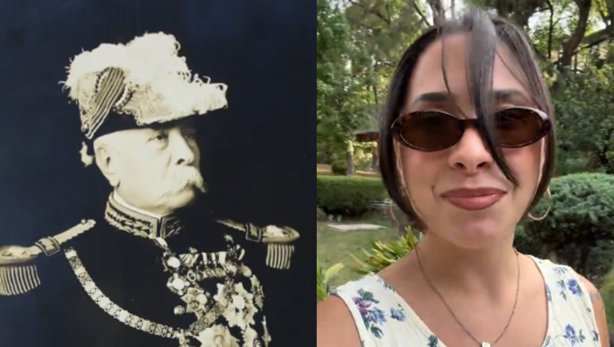Joven asegura que Porfirio Díaz es su familiar.  | FOTO: TikTok @gabypfennich