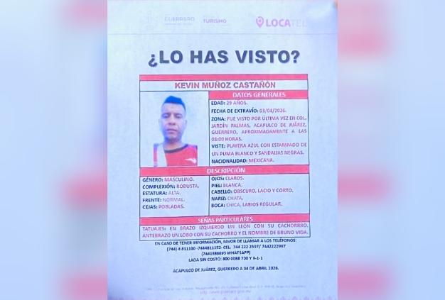 La motocicleta en que viajaba Kevin Muñoz tampoco ha sido vista en la localidad. | Foto: Especial