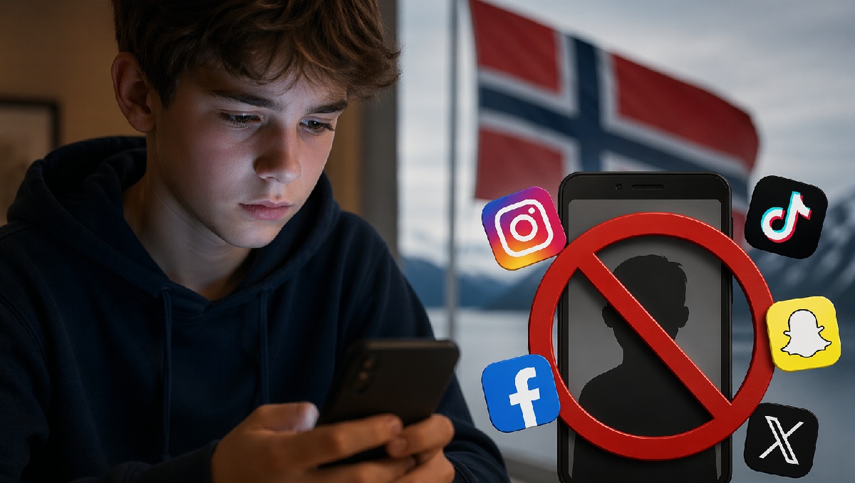 Noruega quiere prohibir acceso a redes sociales a  menores | Imagen realizada con IA