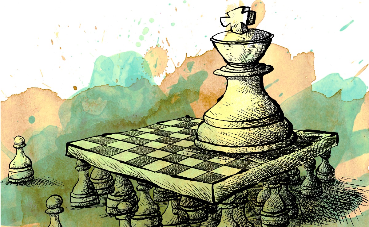 “El sofista defiende que abusar resulta siempre más provechoso que ser justo”. (Ilustración: Román)