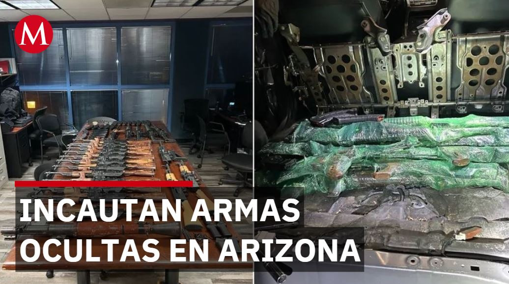 Decomisan arsenal con lanzagranadas que iba a México