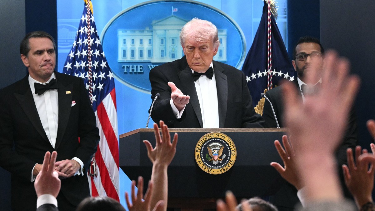 Donald Trump emitió un primer mensaje a la prensa desde la Casa Blanca | Foto: AFP