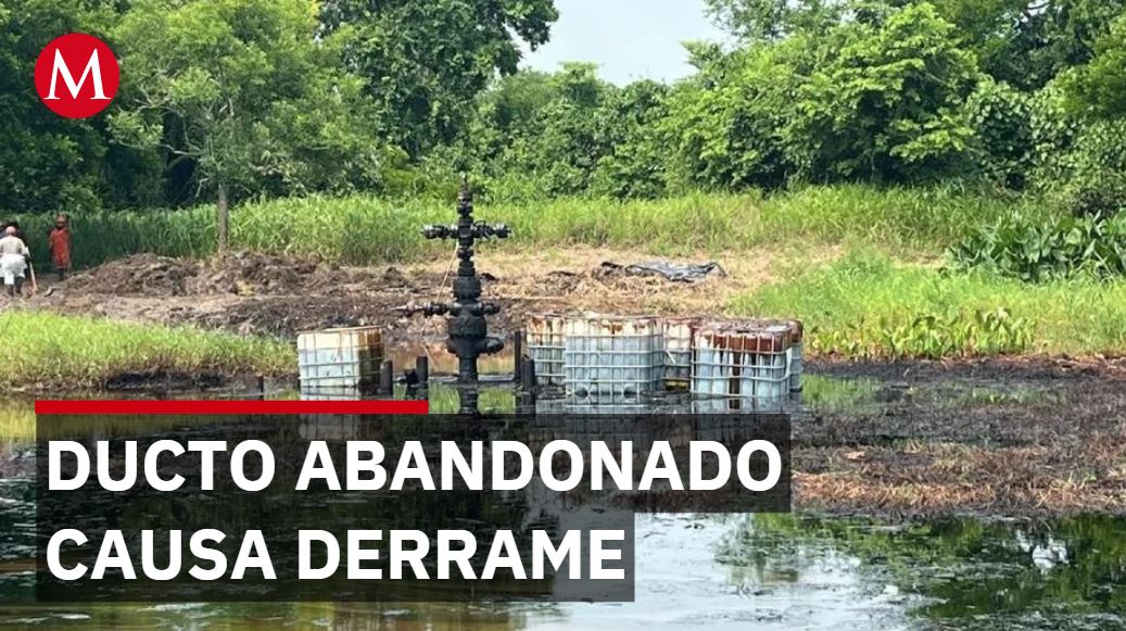 Ducto abandonado de Pemex causa derrame en laguna