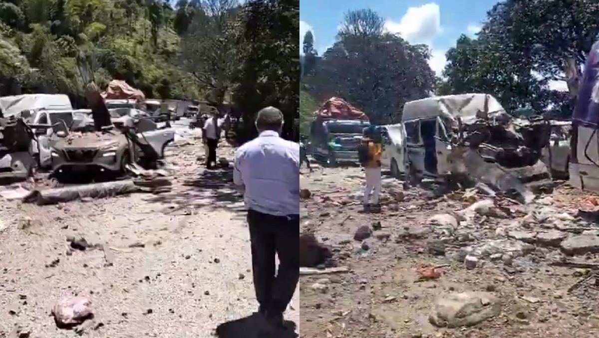 El explosivo detonó sobre un autobús. | Especial