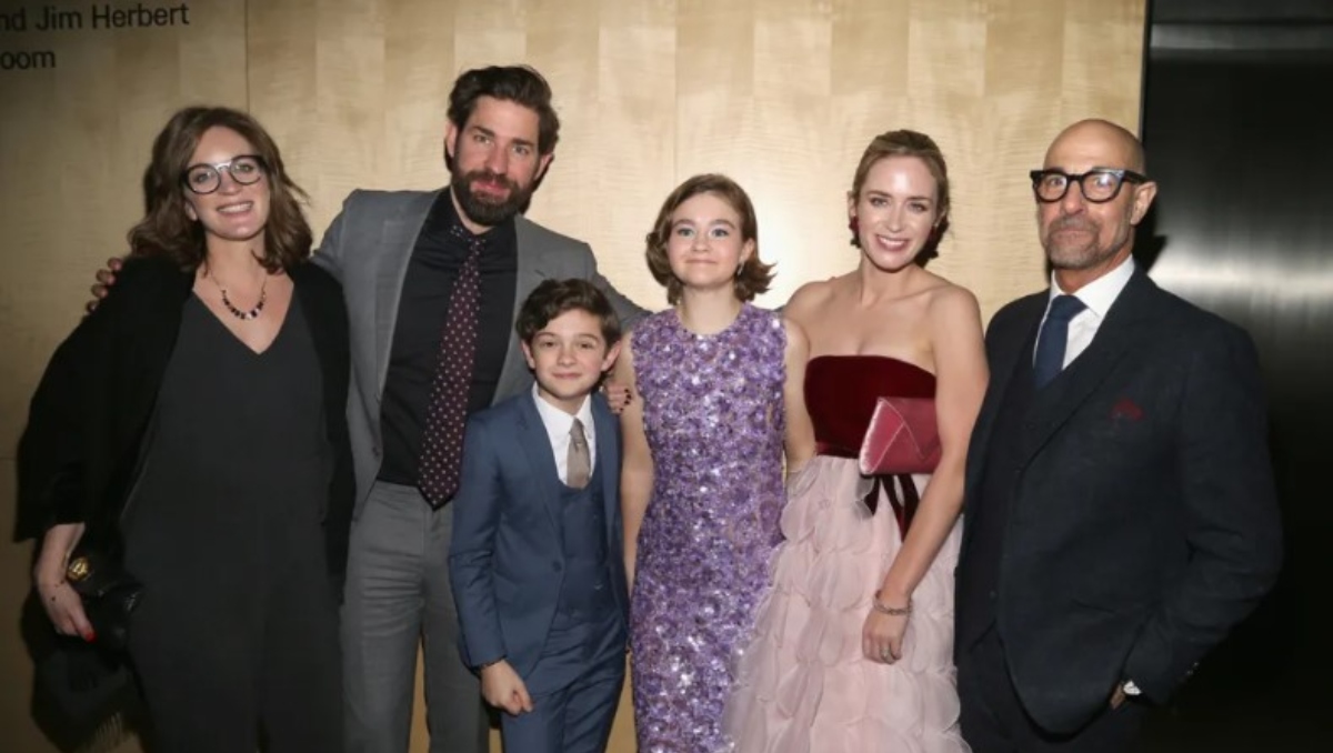 La familia que comparten Stanley Tucci y Emily Blunt
