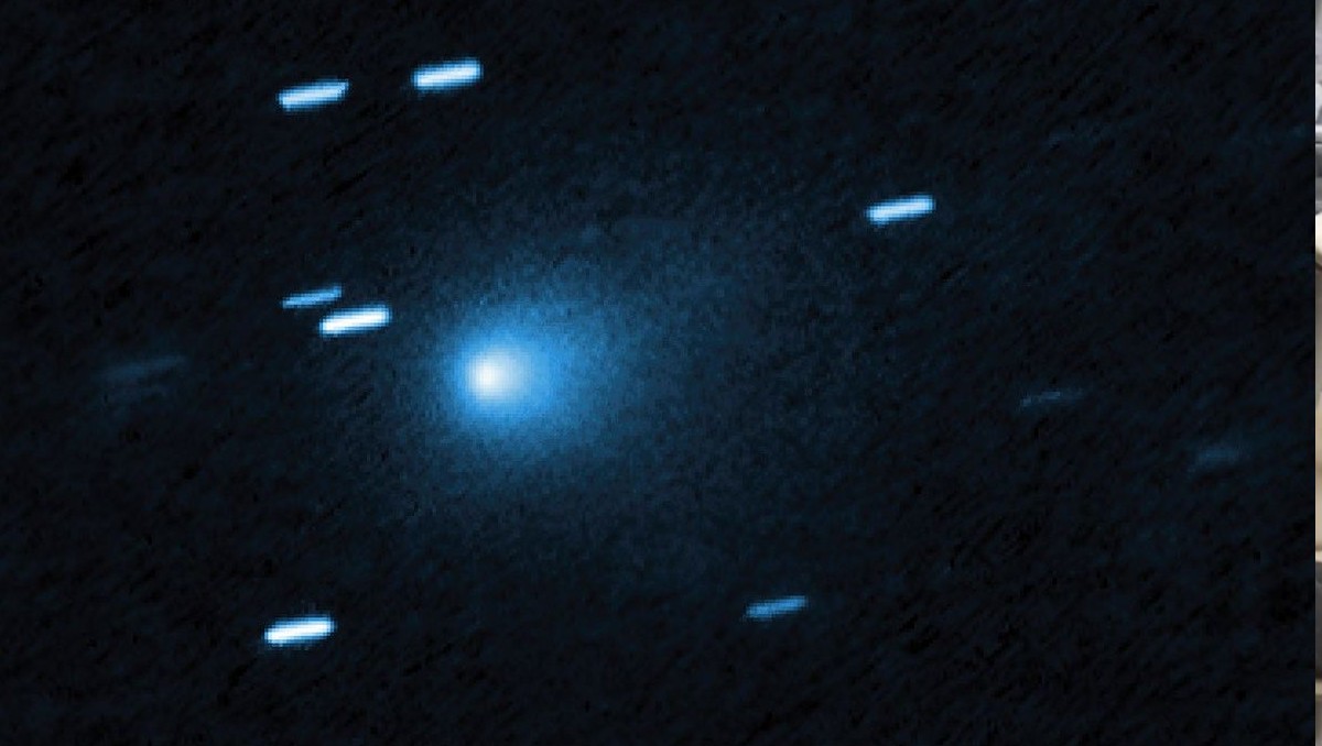 El Hubble capturó esta imagen del cometa interestelar 3I/ATLAS cuando el cometa estaba a 277 millones de millas de la Tierra. | FOTO: NASA