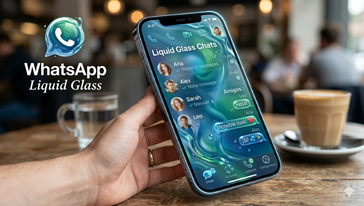 WhatsApp Liquid Glass llegó a la interfaz de iOS. | FOTO: MILENIO