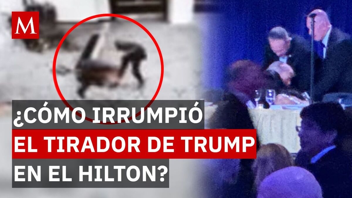 ¡Momento exacto! Así irrumpió el tirador en la cena de Trump en el Hilton