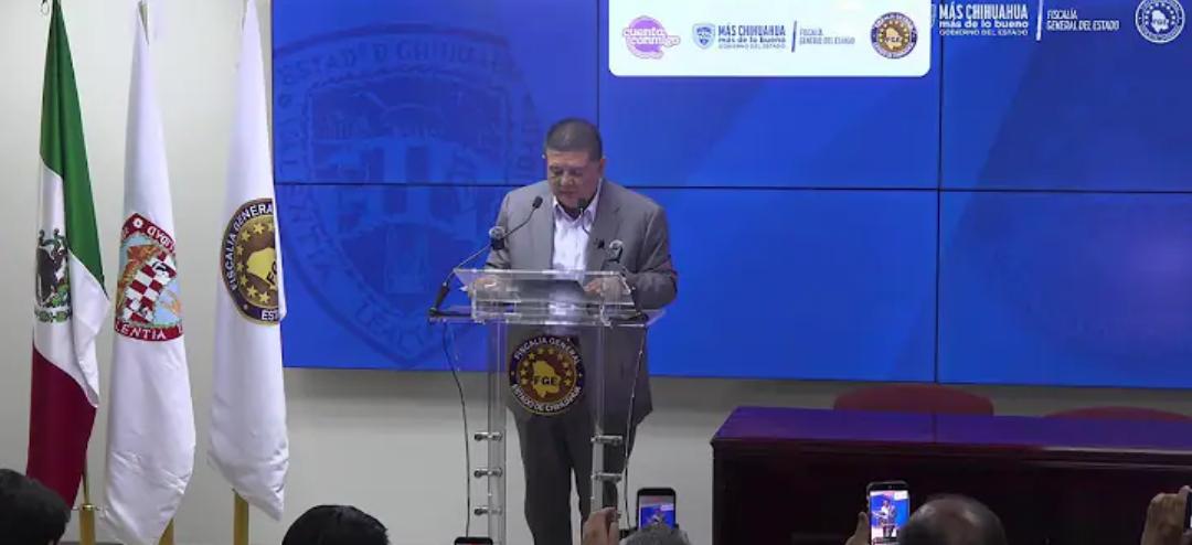 Conferencia de prensa fiscalia de Chihuahua