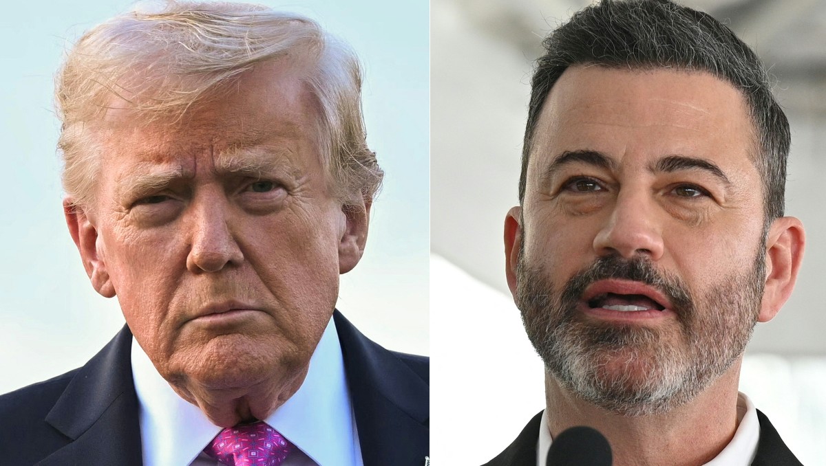 Donald Trump y Jimmy Kimmel. | AFP