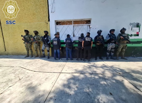 Elementos de seguridad durante el operativo